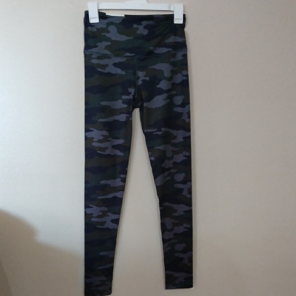SO Kids Camouflage Leggings - Black and Green